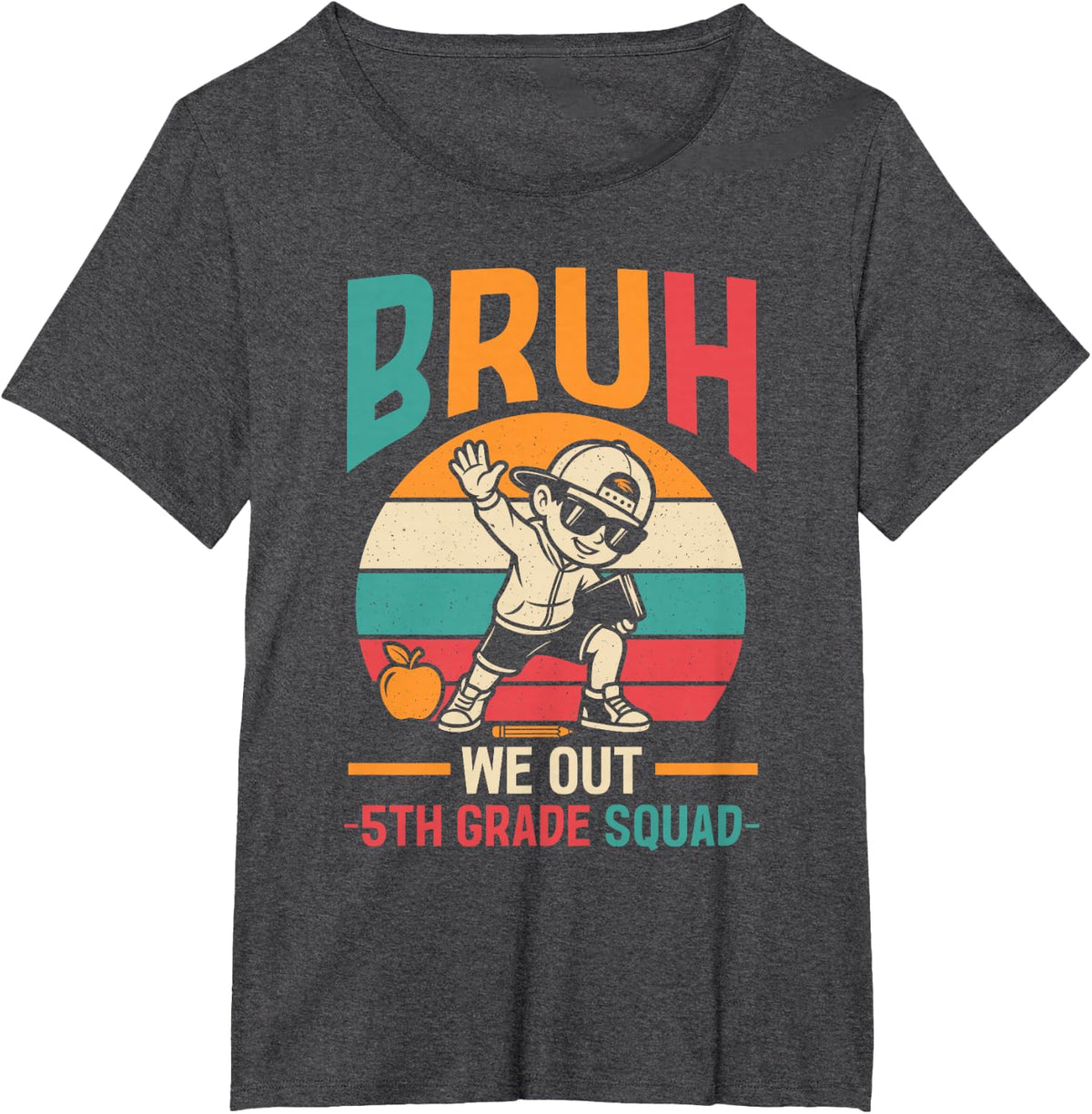 5th Grade Squad Graduation End of School T-Shirt - Dark Heather Grey