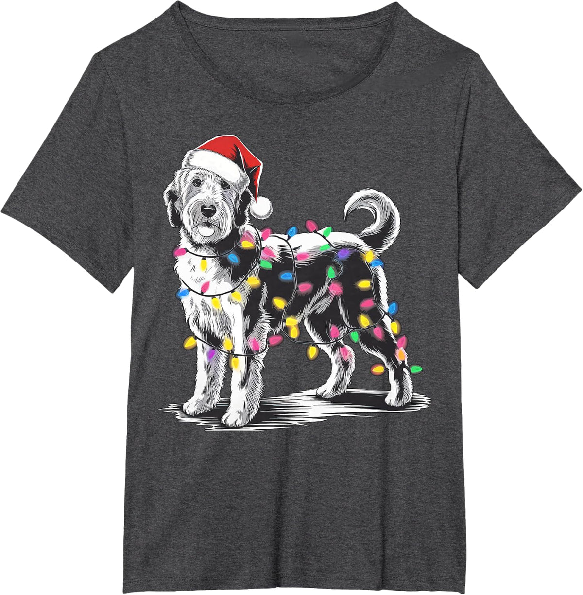 Labradoodle Christmas Goldendoodle T-Shirt - Dark Heather Grey