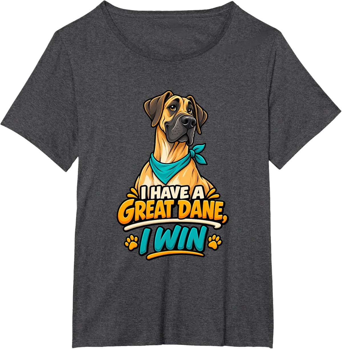 Funny Great Danes Large Breed Dog Owner T-Shirt - Dark Heather Grey
