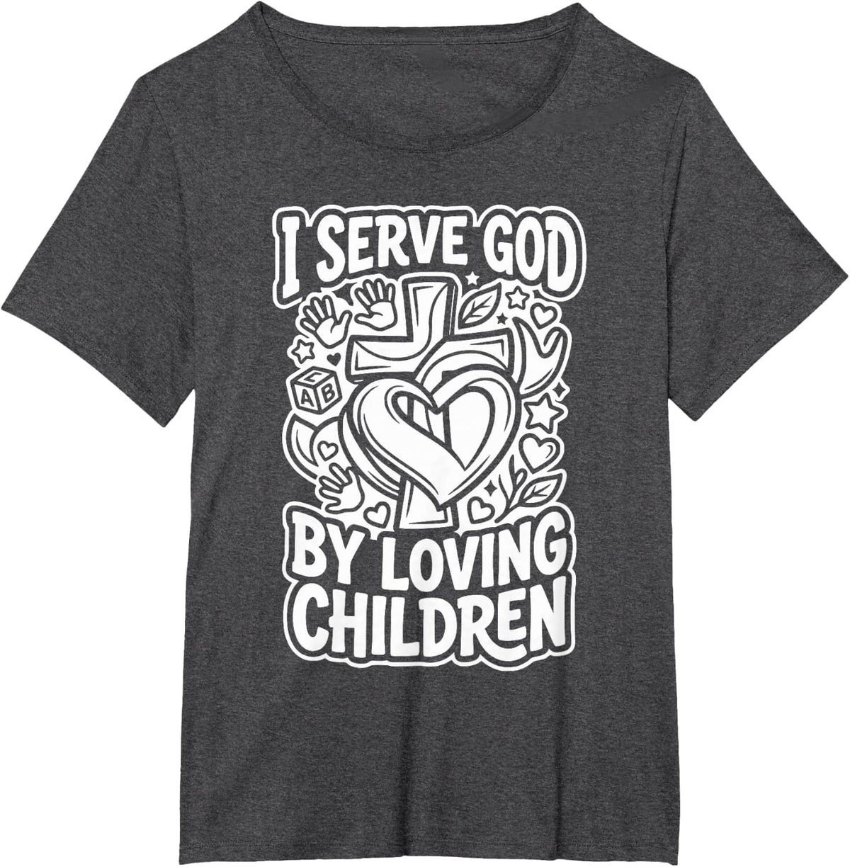 Christian Child Care Provider Jesus Christ Daycare Worker T-Shirt - Dark Heather Grey