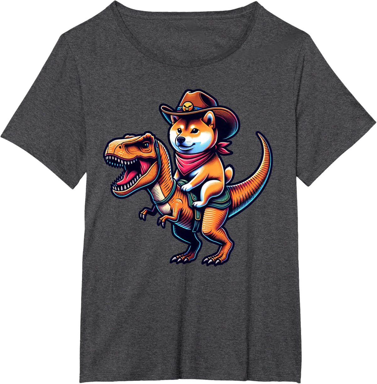 Funny Shiba Inu T-Shirt - Dark Heather Grey