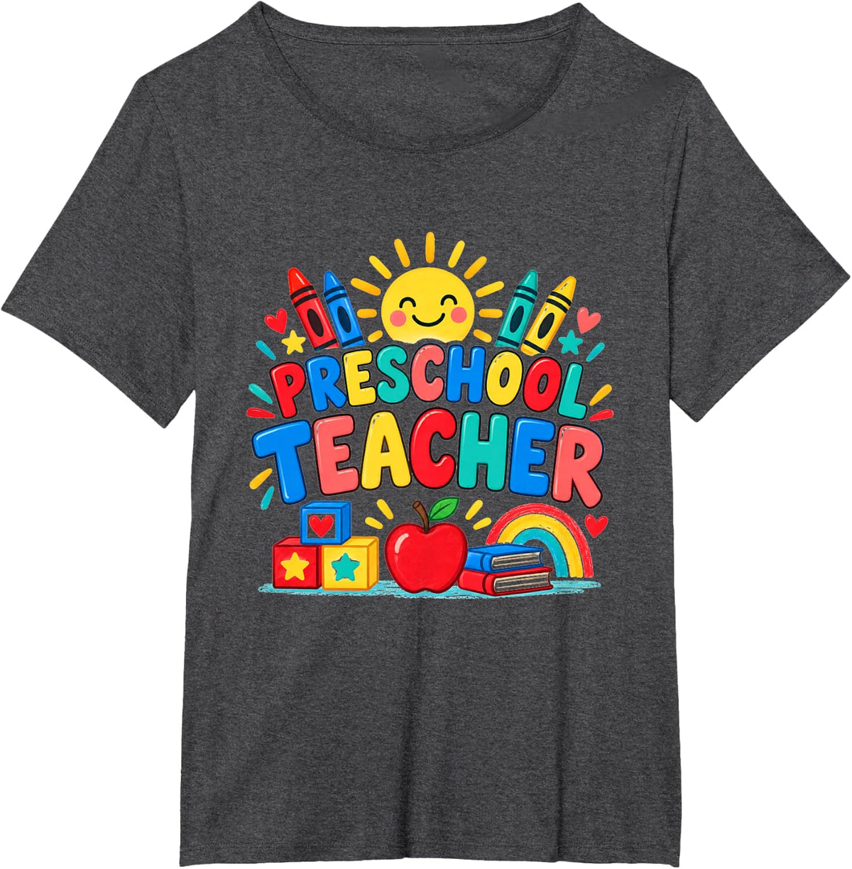 Preschool Teacher Motivational Quote Early Education T-Shirt - Dark Heather Grey