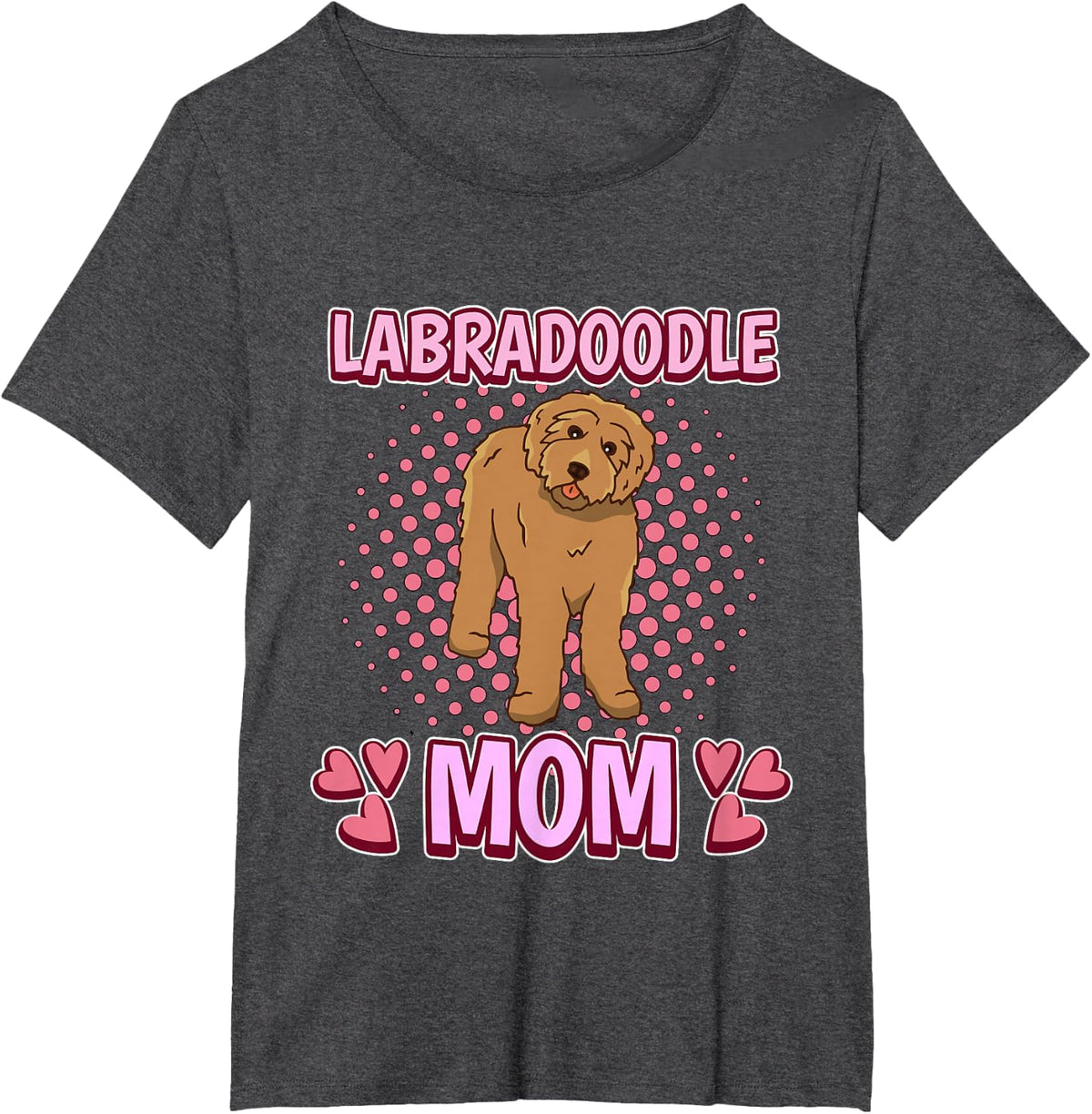 Womens Labradoodle Mom Mommy Mother's Day Labradoodle T-Shirt - Dark Heather Grey