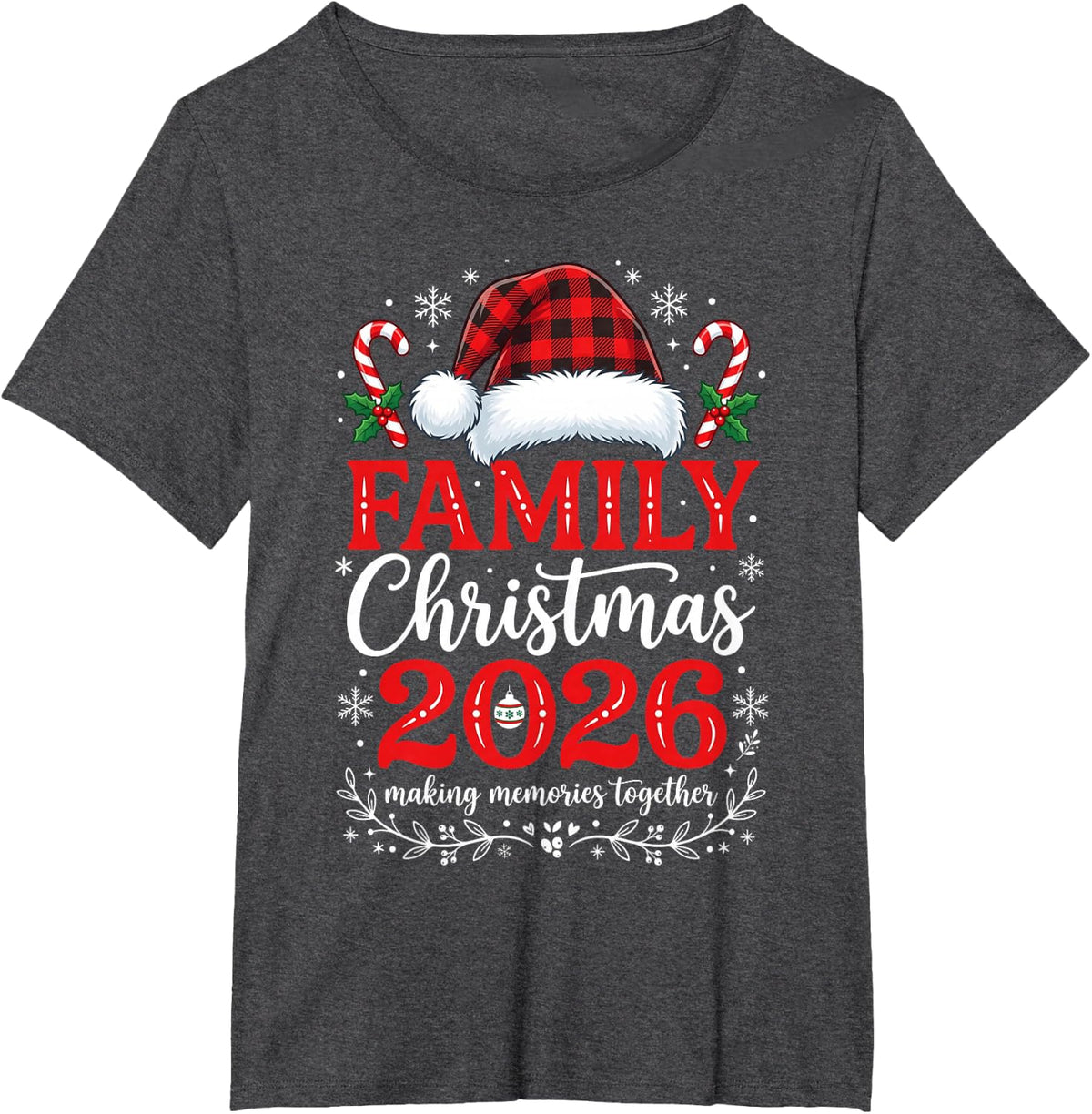 Family Christmas 2026 Shirts Making Memories Together T-Shirt - Dark Heather Grey