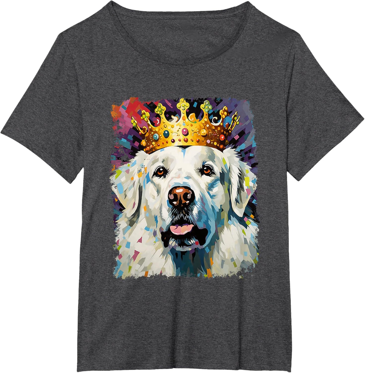 Dog Vintage Great Pyrenees T-Shirt - Dark Heather Grey