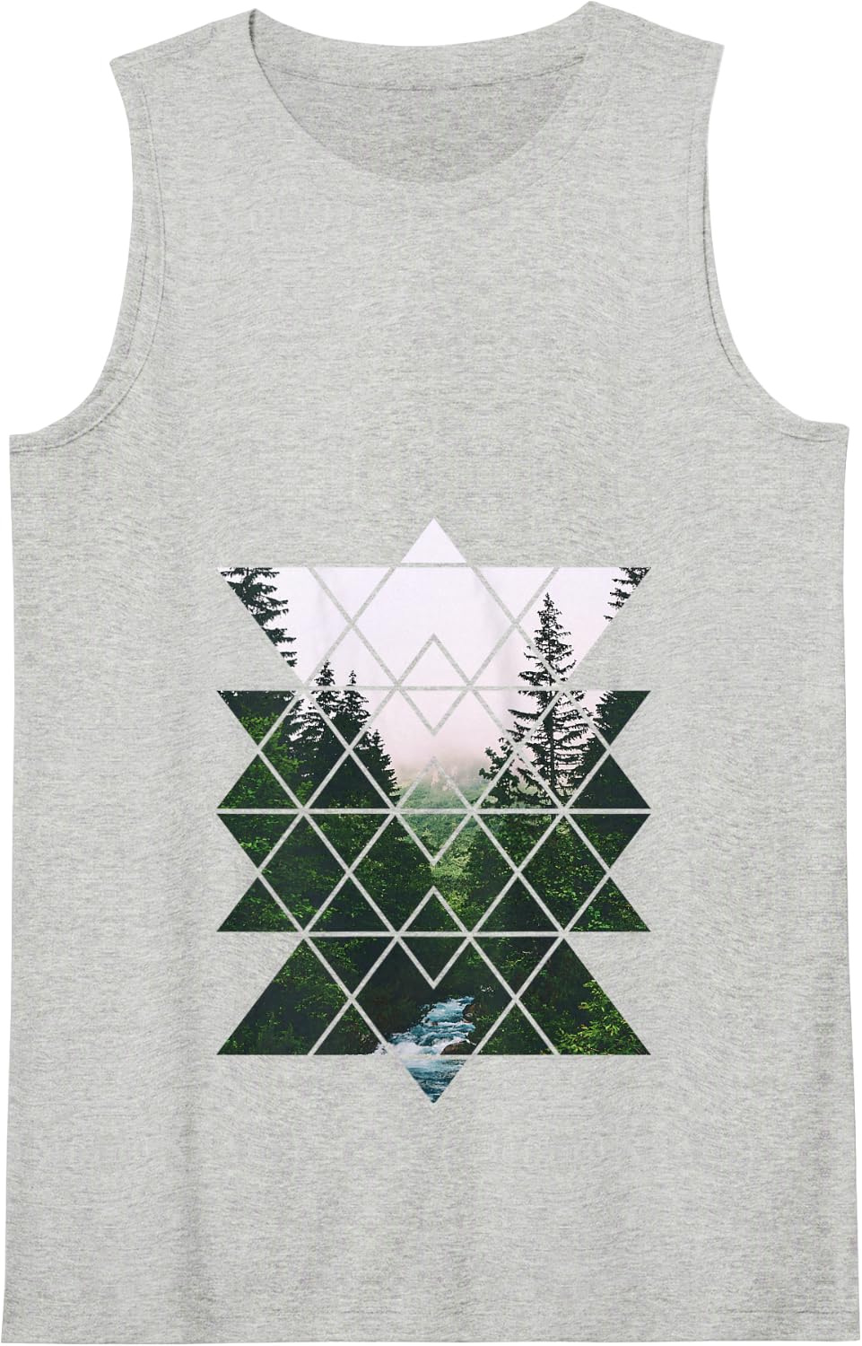sacred geometric nature design for men & women Tank Top - Heather Grey