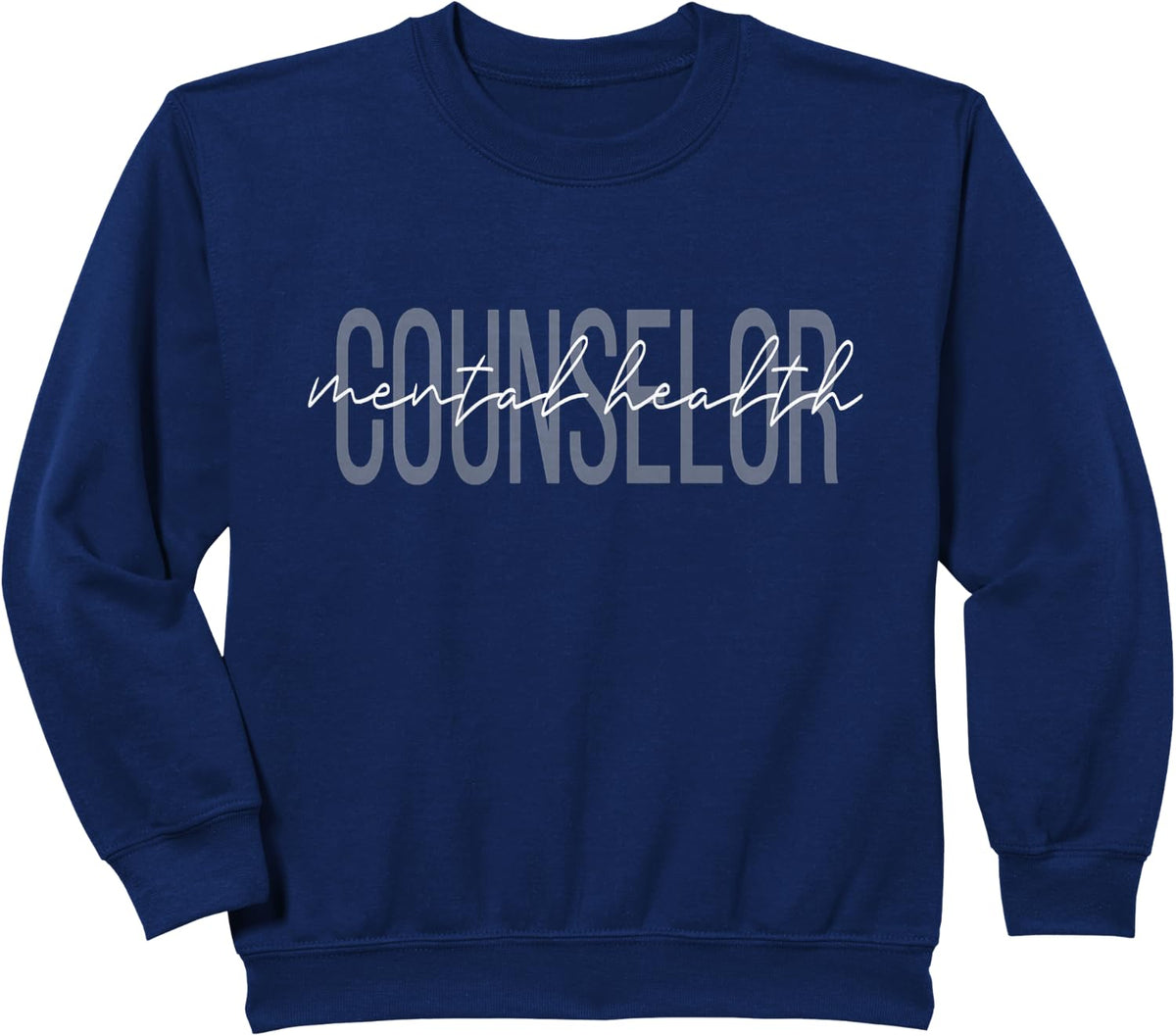 Mental Health Counselor Mental Awareness Therapist Sweatshirt - Navy Blue
