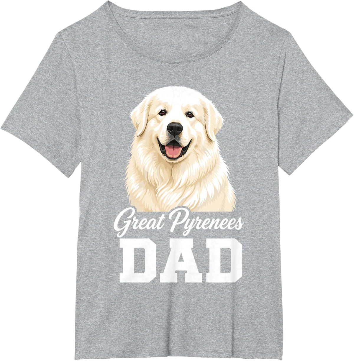 Cool Great Pyrenees Art for Men Boy Dad Great Pyrenees Lover T-Shirt - Heather Grey