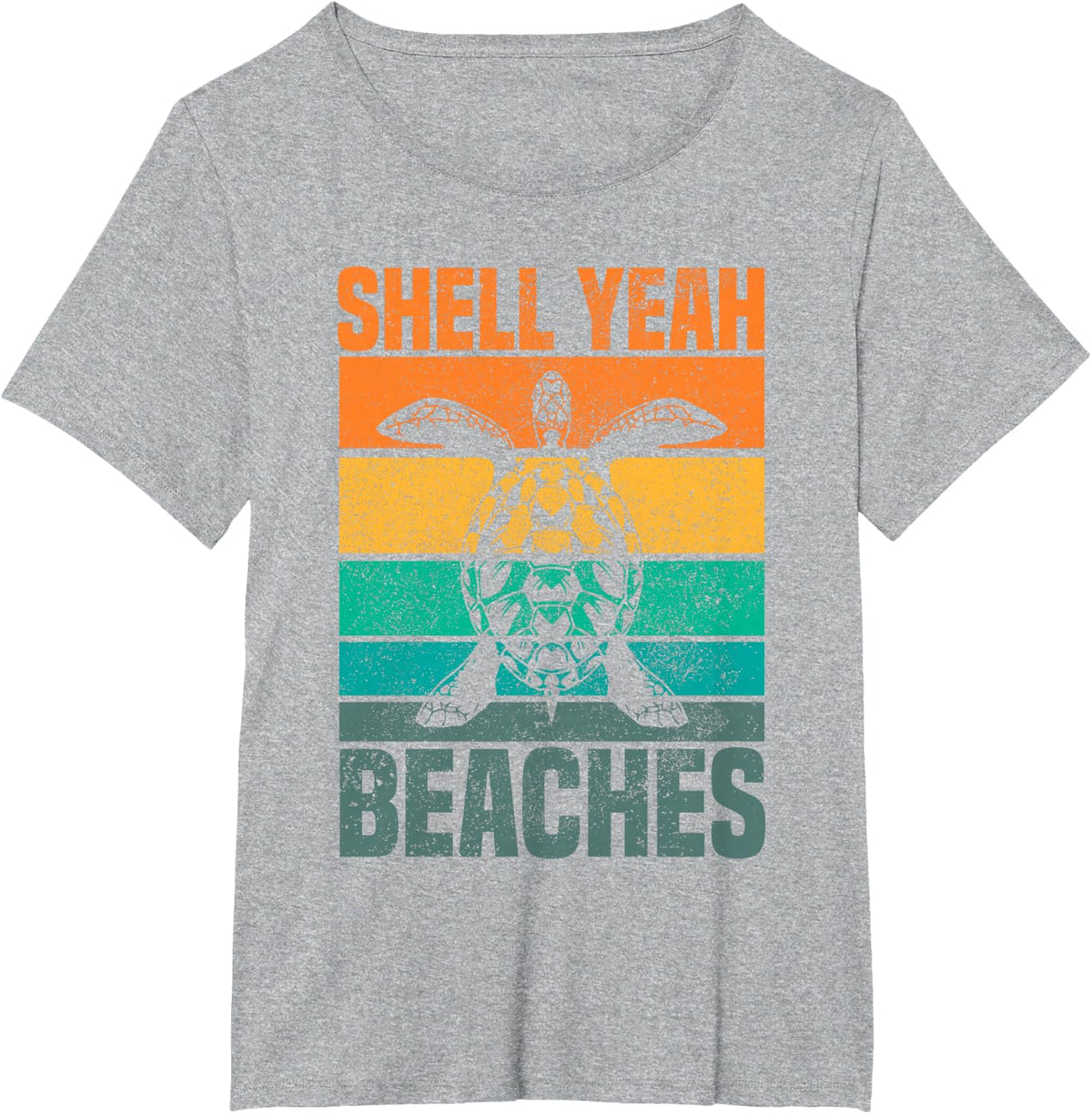 Vintage Shell Yeah Tortoise Lover Gift Marine Animal Turtle Tees T-Shirt - Heather Grey