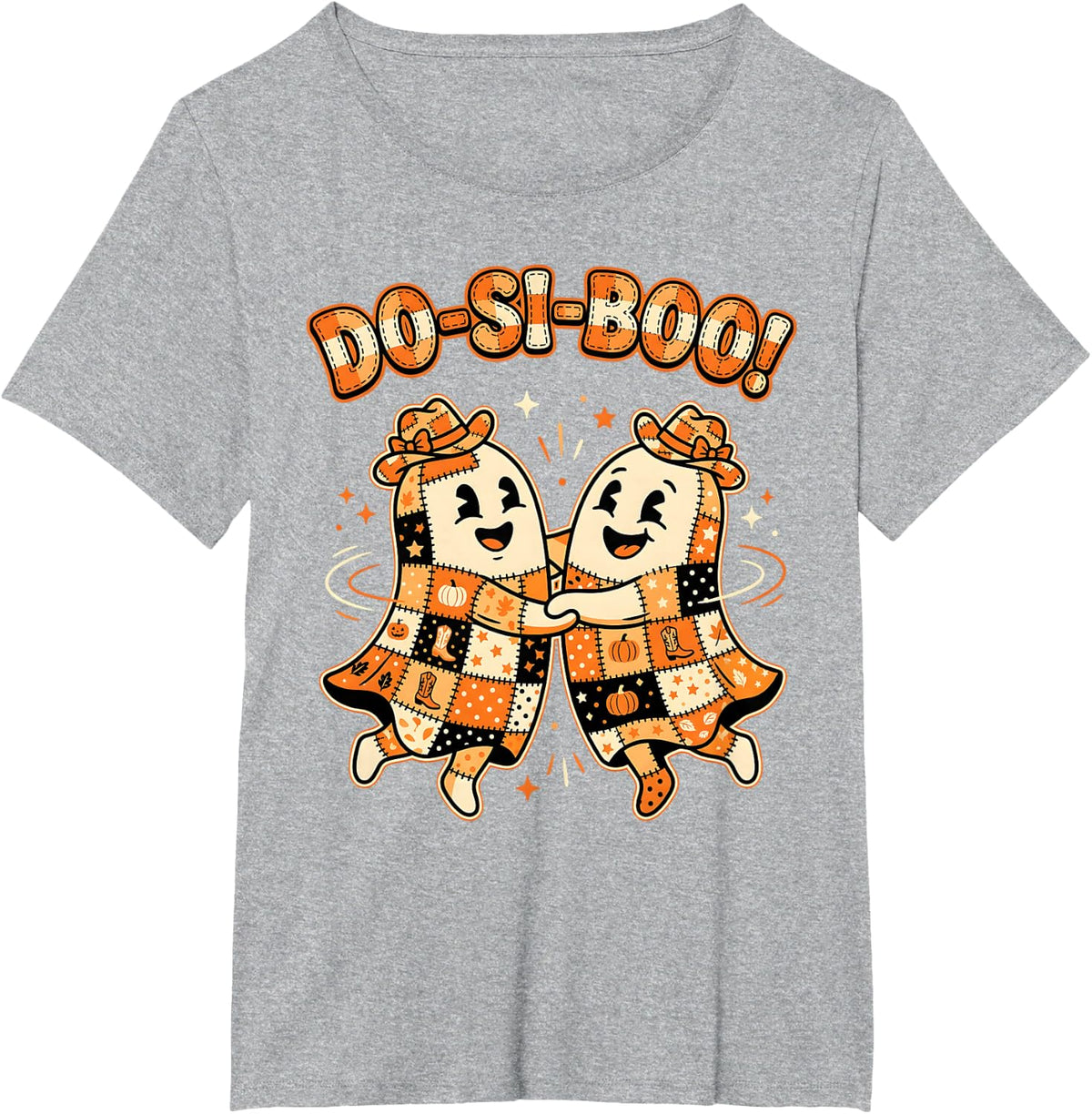 Line Dance Ghost Line Dancing Line Dancer T-Shirt - Heather Grey