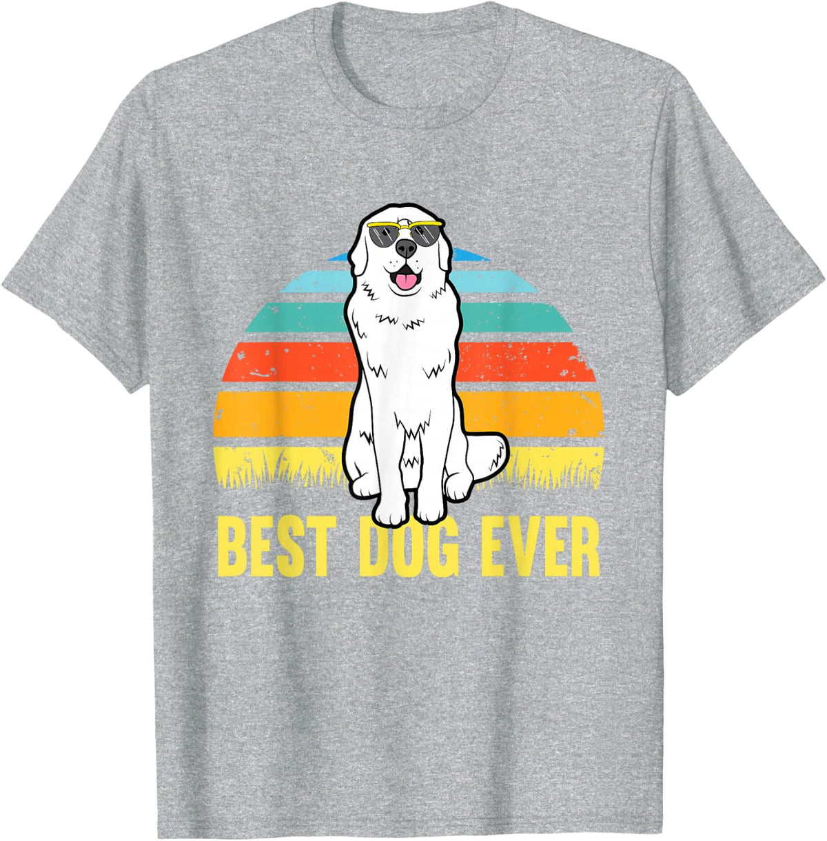 Best Dog Ever - Great Pyrenees Pyrenean Dog T-Shirt - Heather Grey