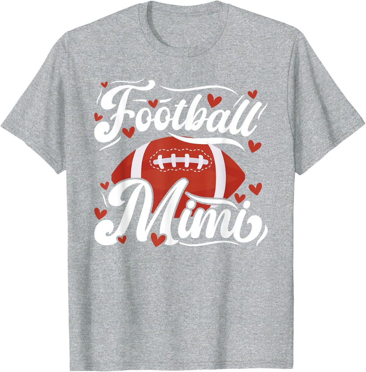 Football Mimi of A Football Player Mimi T-Shirt - Heather Grey