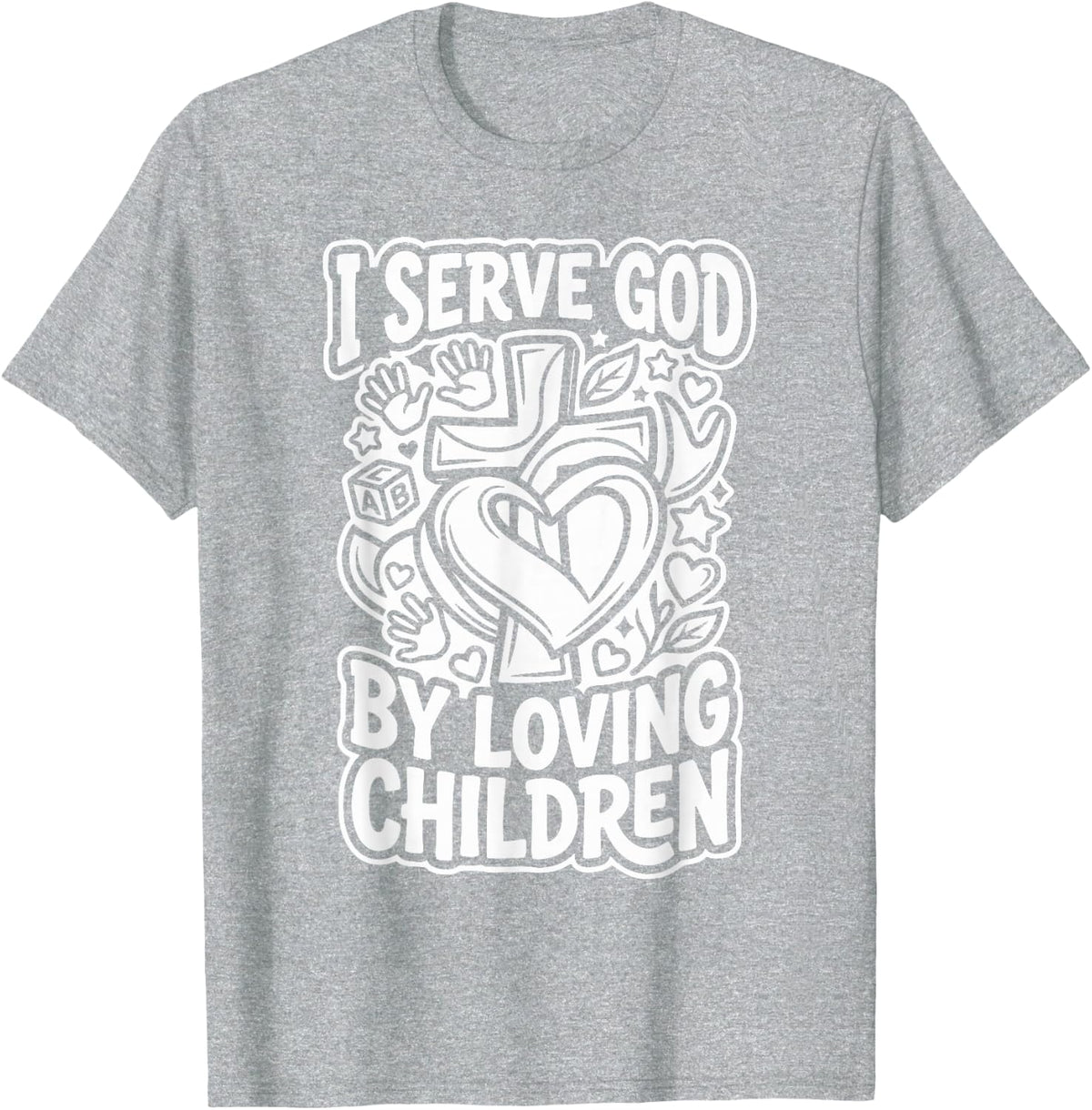 Christian Child Care Provider Jesus Christ Daycare Worker T-Shirt - Heather Grey