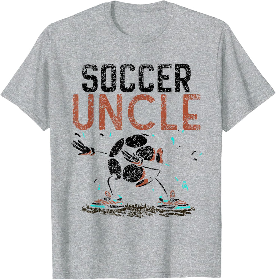 Soccer Uncle Game Football Player Match T-Shirt - Heather Grey