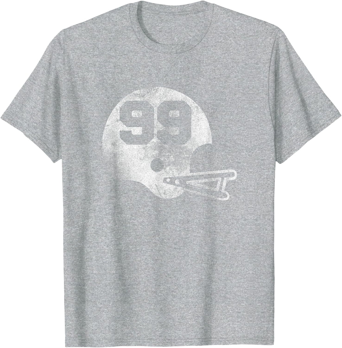 Vintage Football Jersey Number 99 T-Shirt Player Number T-Shirt - Heather Grey
