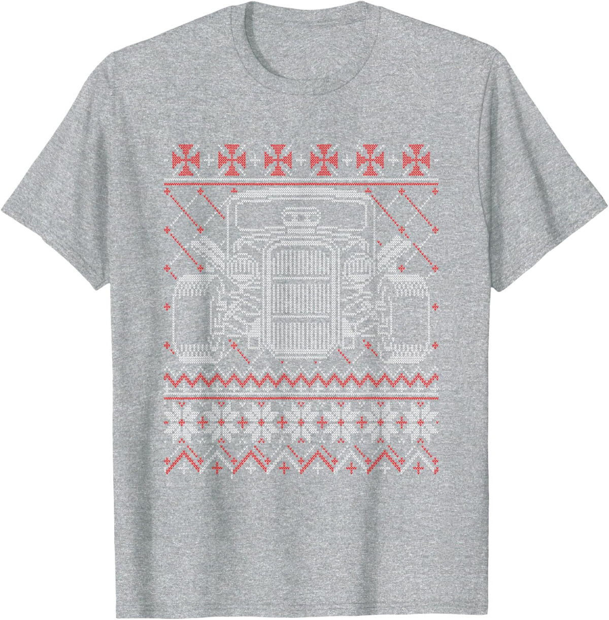 Hot-Rod Racing Fancy Car Mechanic Ugly Christmas Sweater T-Shirt - Heather Grey